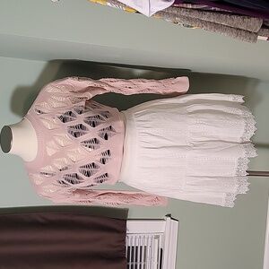 Rue 21 knit crop sweatshirt (Black Bra sold separately)